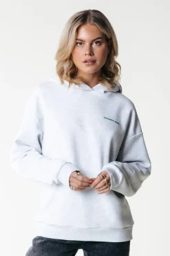 Abstract Flower Hoodie | Light grey melange