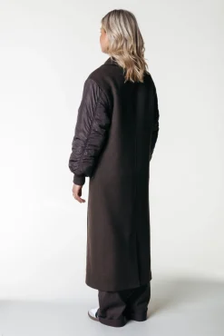 Ada Wool Long Coat | Cacao