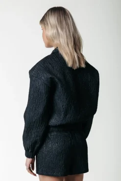 Bente Zebra Jacquard Jacket | Black