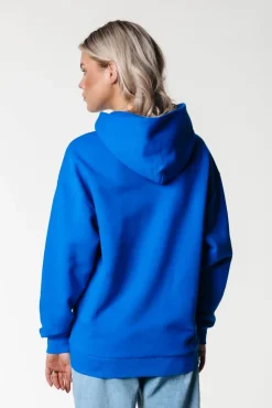 Colourful Rebel Sleeve Logo Hoodie | Deep blue