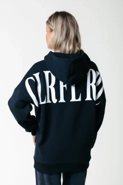 CR Back Logo Hoodie | Off black / Washed black