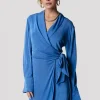 Dorin Uni Wrap Dress | Vallarta Blue
