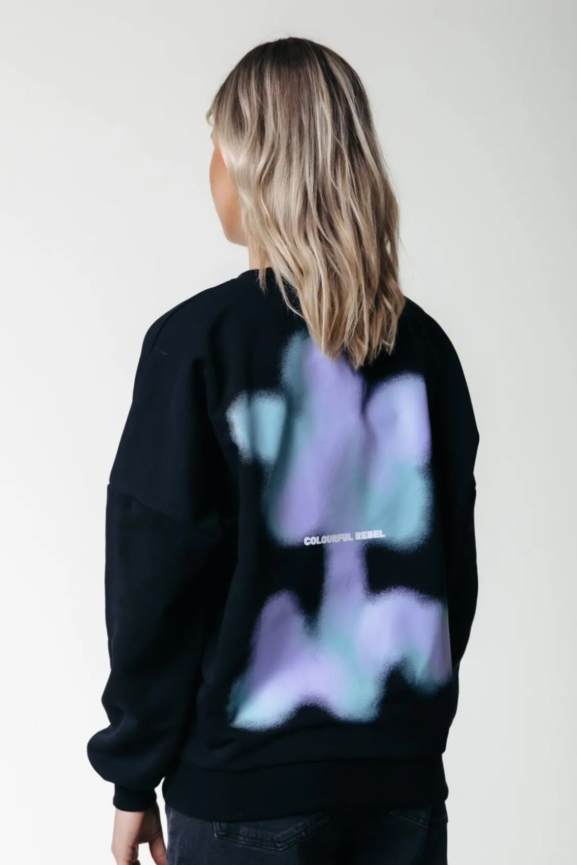Faded Flower Sweat | Black