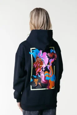 Flower Shapes Hoodie | Black
