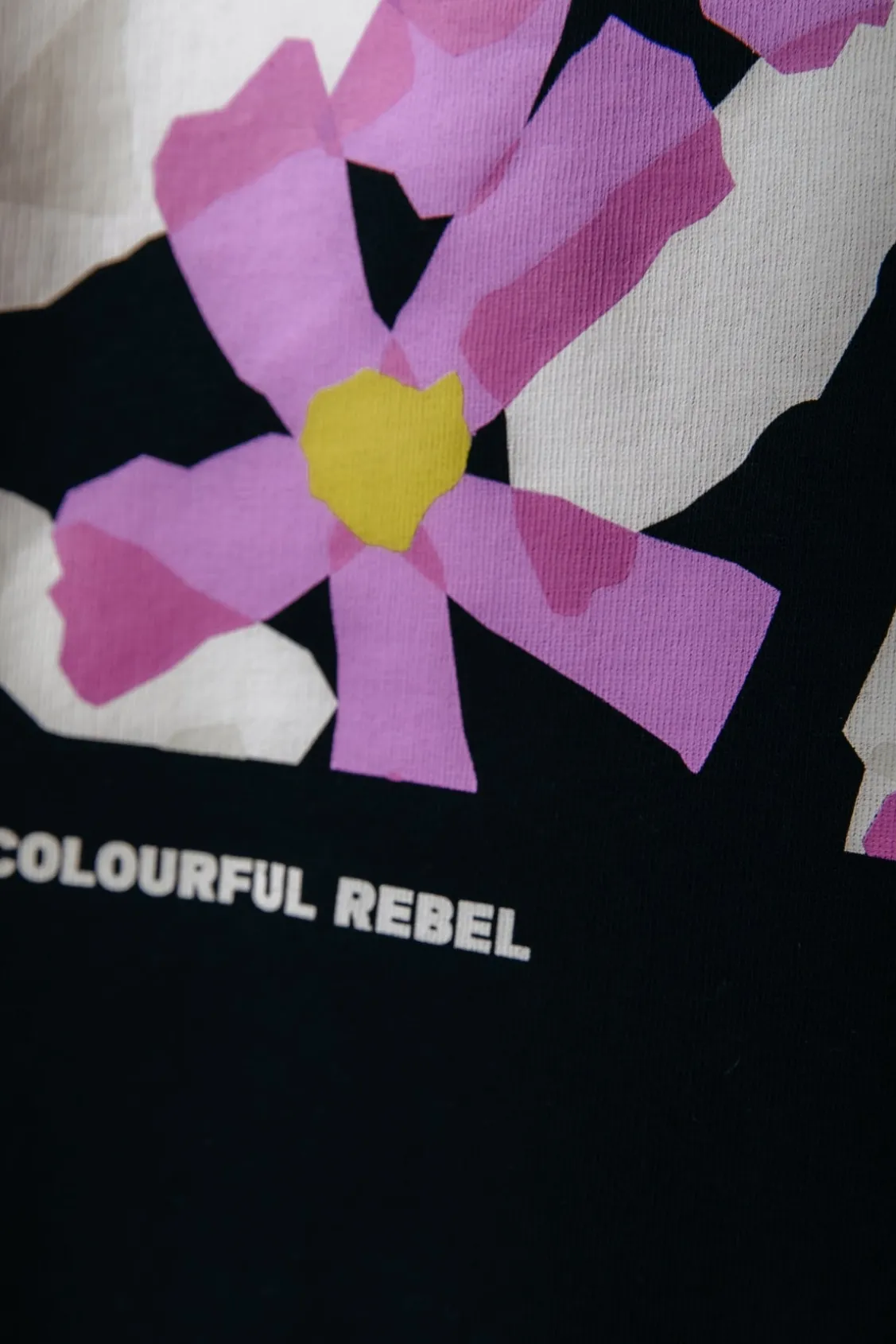 Flower Square Hoodie | Black