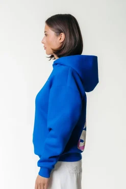 Flower Square Hoodie | Blue