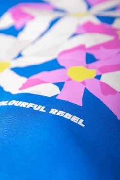 Flower Square Hoodie | Blue