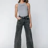 Gaias High Rise Denim | Dark grey denim