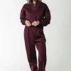 Jiby Pintuck Pants | Port Red