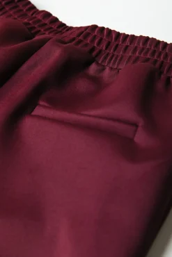 Jiby Pintuck Pants | Port Red