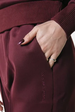 Jiby Pintuck Pants | Port Red