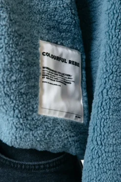 Jills Teddy Zip Sweat | Mineral blue