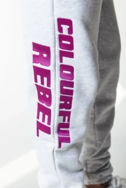 Joelle Logo Jogger Pants | Light grey melange