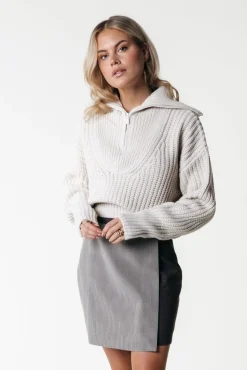 Maeve Check Skirt | Darkest Brown
