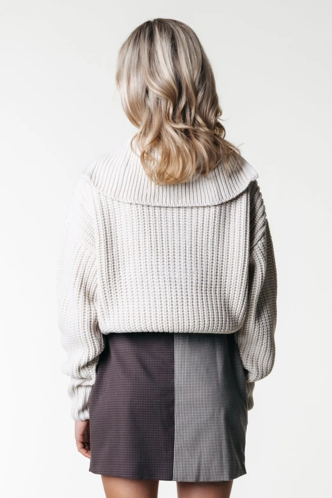 Maeve Check Skirt | Darkest Brown