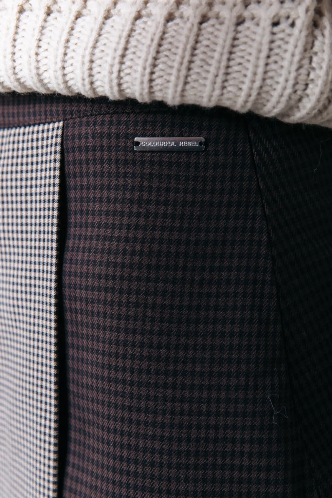 Maeve Check Skirt | Darkest Brown