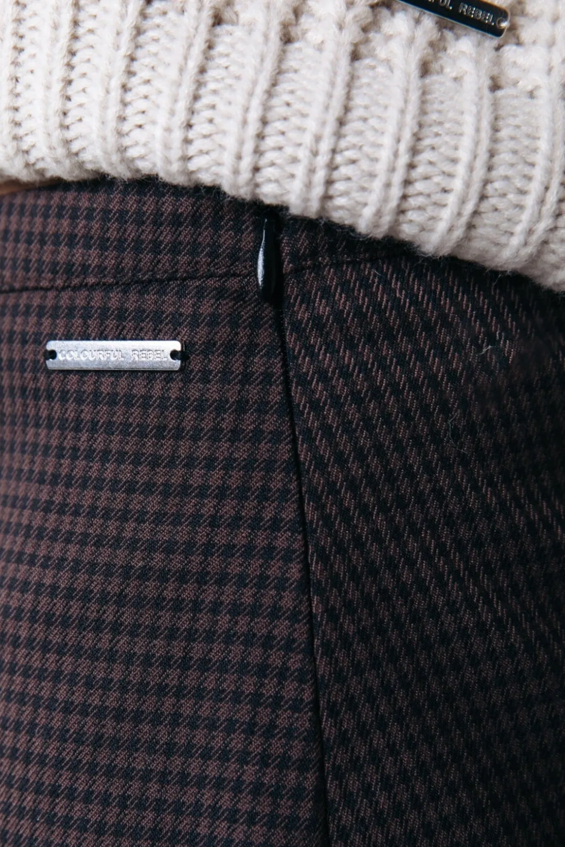 Maeve Check Skirt | Darkest Brown