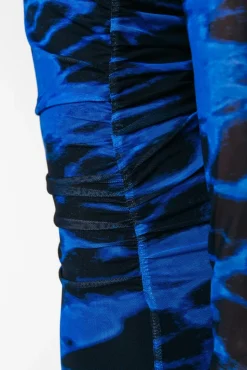 Maude Animal Mesh Dress | Deep blue