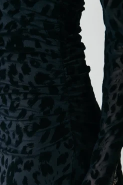 Maude Leopard Maxi Dress | Black