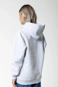 Puff Logo Hoodie | Light grey melange