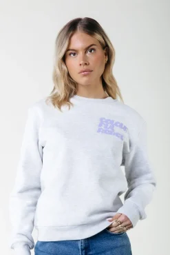 Puff Logo Sweat | Light grey melange