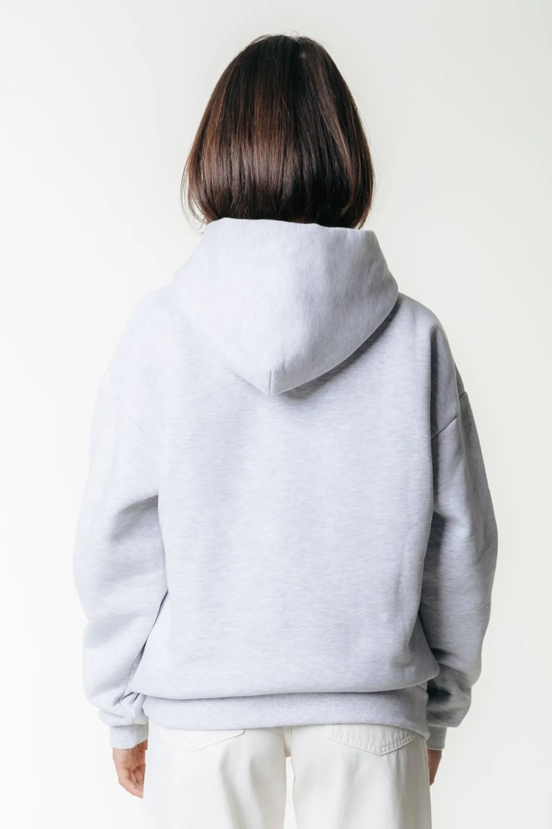 Racer Logo Hoodie | Light grey melange