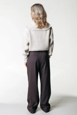 Rus Straight Pants | Dark brown