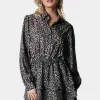 Sacha Leopard Ruffle Dress | Warm Brown