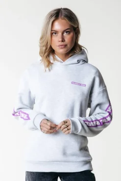 Sleeve Logo Hoodie | Light grey melange