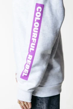 Sleeve Logo Hoodie | Light grey melange