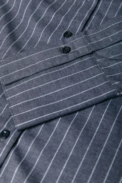 Talia Pinstripe Blouse | Dark Anthracite