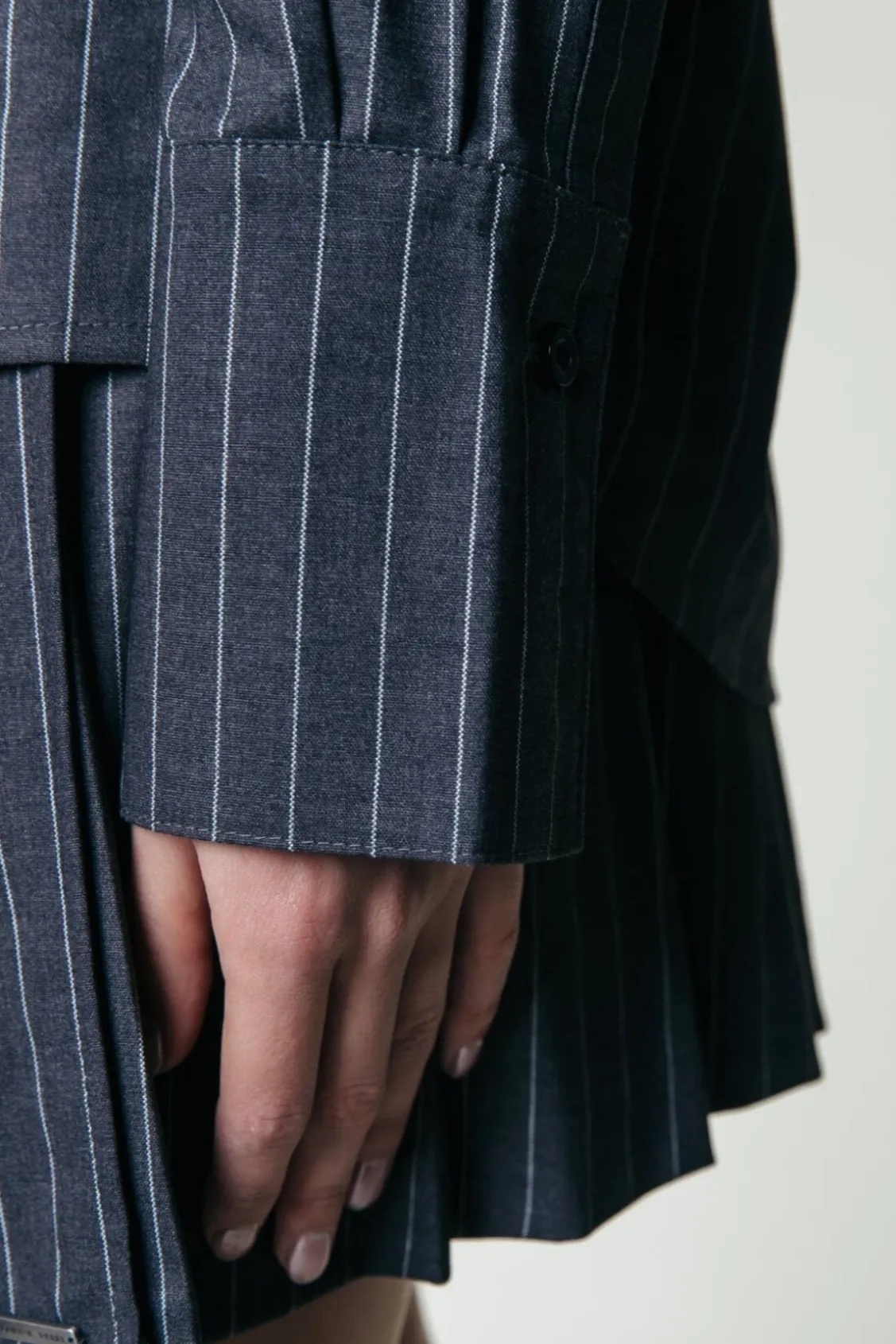Talia Pinstripe Blouse | Dark Anthracite