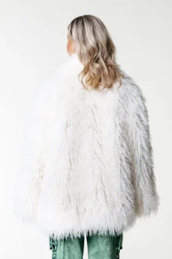 Ulla Faux Fur Coat | Off white