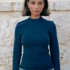 Uni Fitted Longsleeve T-shirt | Peacoat Blue