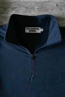 Uni Fitted Zip Top | Peacoat Blue