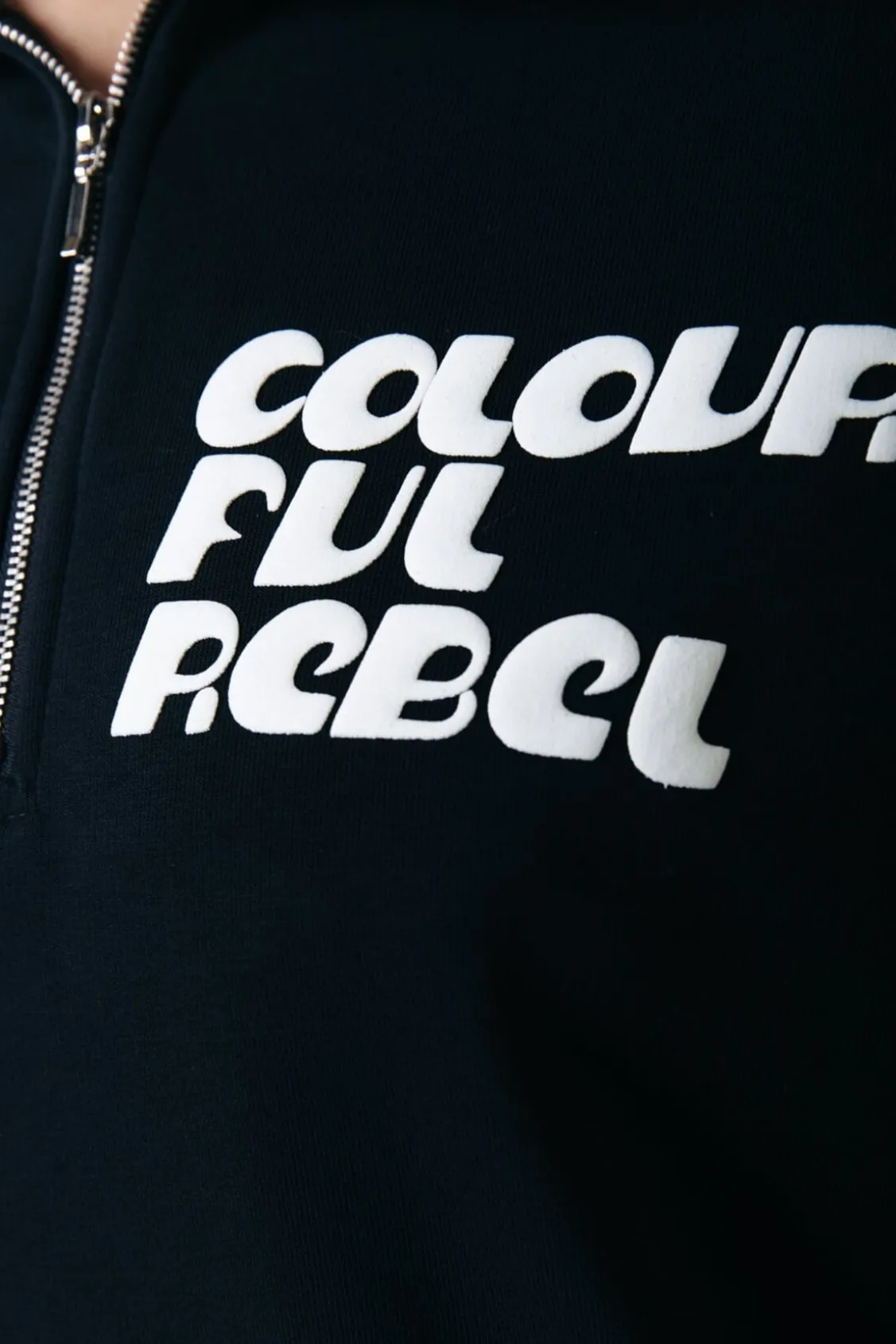 Uni Logo Zip Sweat | Black